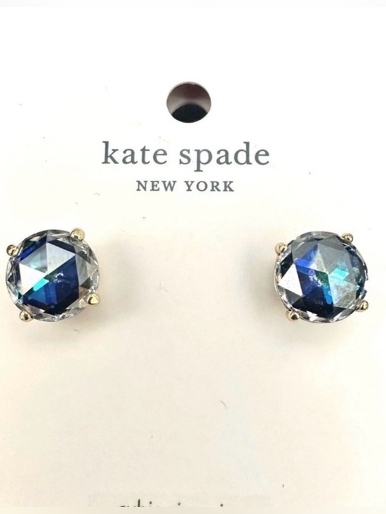 kate spade Jewelry - Kate Spade New York iridescent Blue Crystal Stud Earrings *nwt